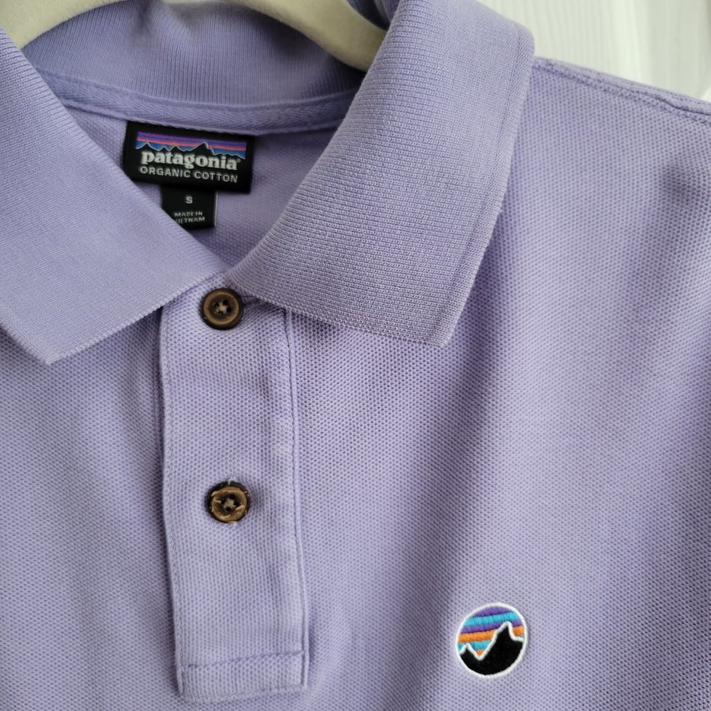 Men's Patagonia Purple Polo - Picture 3 of 5